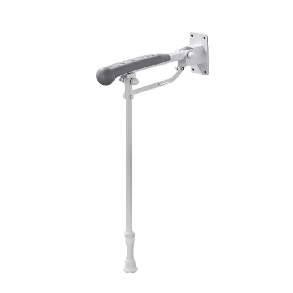 Height Adjustable Bathroom Grab Bar 60cm Foldable Shower Safety Rail for Elderly, AntiSlip Grip, 150kg Load Capacity