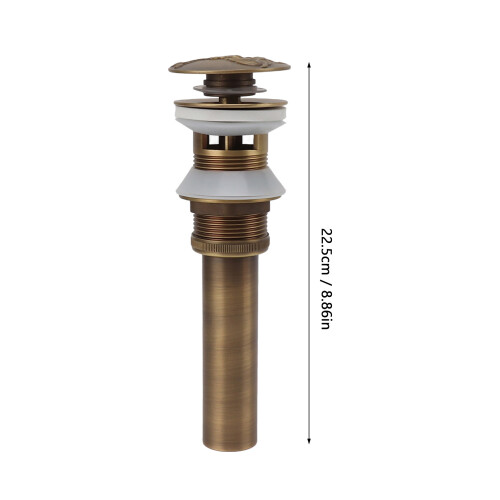 Copper Pop-Up Sink Drain 380g Perforated Non-Leak 1