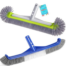 17.5 Inch Heavy Duty Aluminum Pool Brush Head with Scratch‑Safe Rounded Ends for Cleaning Swimming Pool Walls