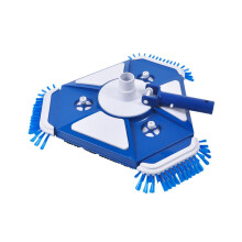 Triangular Pool Vacuum Head for Above Ground Pools, Durable Brush Design for Efficient Corner Cleaning