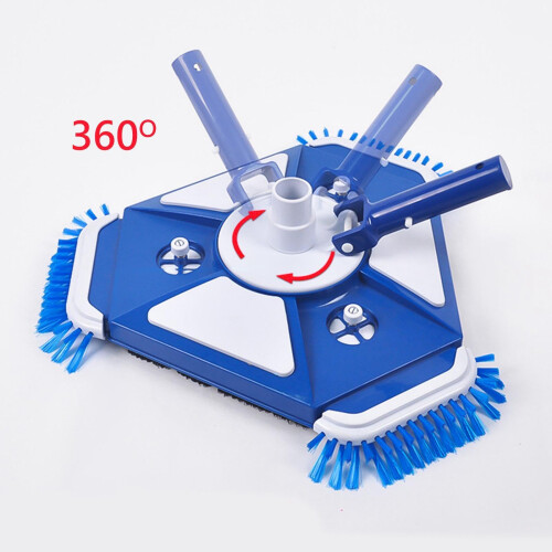 Triangular Pool Vacuum Head for Above Ground Pools, Durable Brush Design for Efficient Corner Cleaning 1