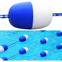 43ft Swimming Pool Lane Divider Rope, Durable Floating Pool Safety Rope with Buoy Balls for Easy Installation
