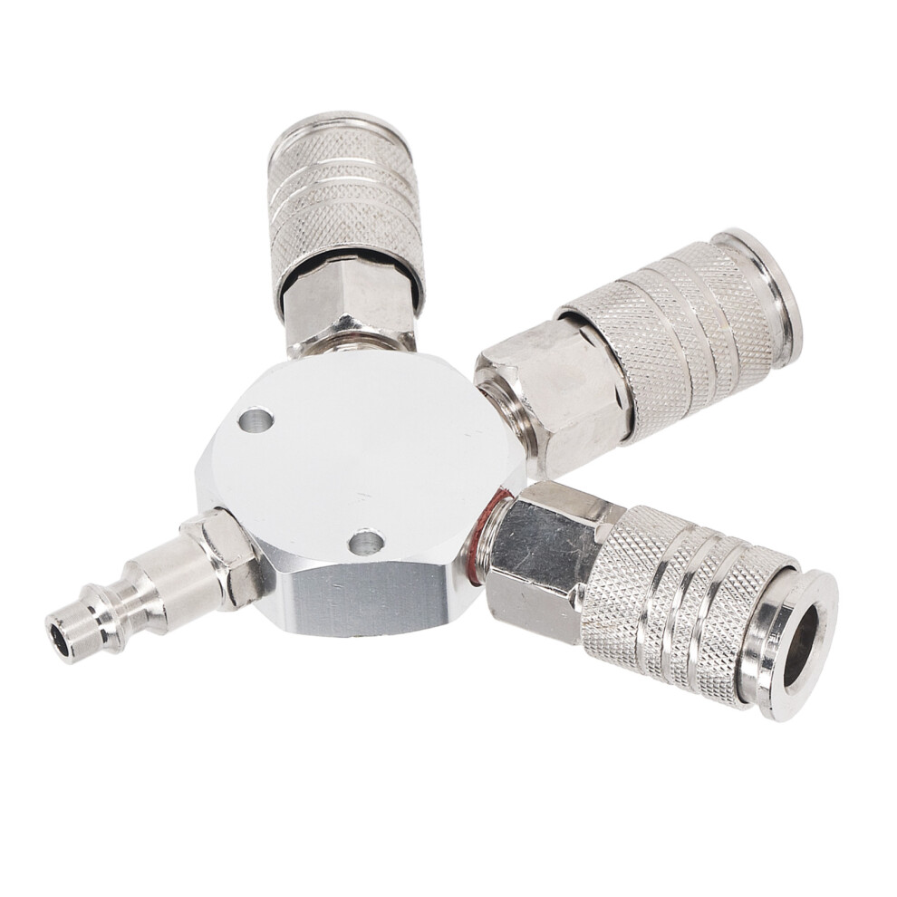3 Way Air Splitter 1/4In Npt Aluminum Fitting 4901393616839
