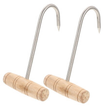 2pcs Stainless Steel T Meat Hooks for Butchering and Meat Processing, Heavy Duty Corrosion‑Resistant Set