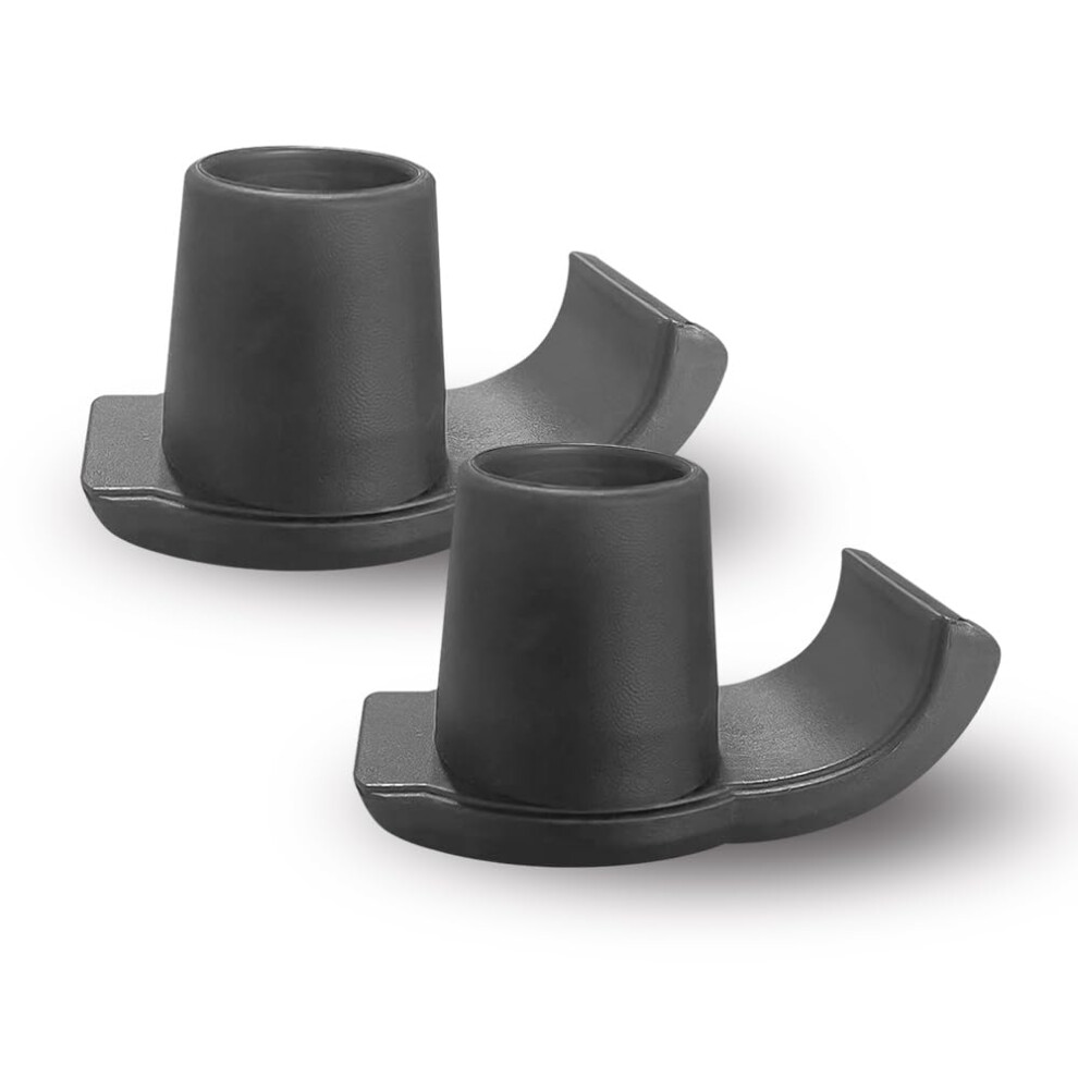 Grey 2Pcs Walker Ski Glides With Universal Fit, Durable Glide Caps For Folding Walkers, Smooth And Quiet Movement