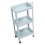 3-Tier Nordic Blue Plastic Floor Corner Shelf 3