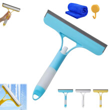 3 in 1 Window Cleaning Tool with Detachable Spray Bottle, Streak Squeegee for Glass and Car (Blue)