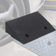 Heavy Duty Rubber Curb Ramp for Driveway, NonSlip Car Curb Ramp with Shock Absorption, 50x32x14cm