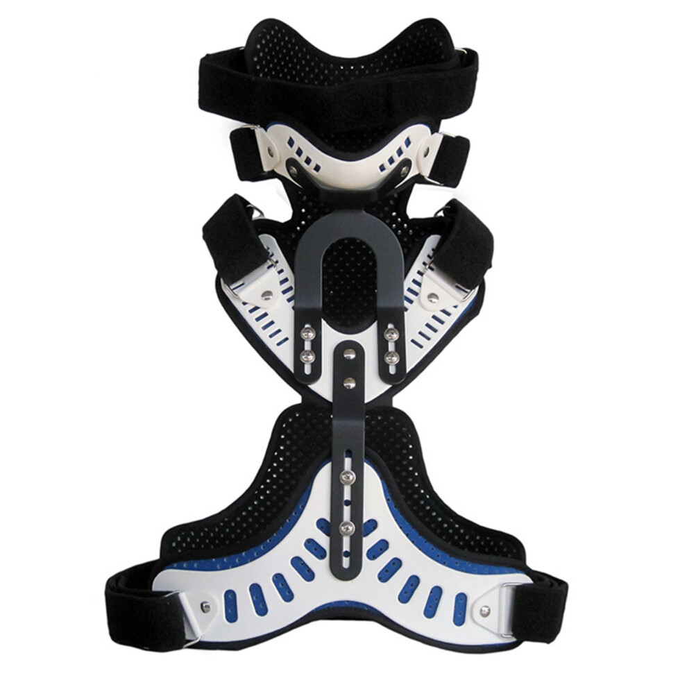 Cervical Thoracic Brace with Ergonomic Chin Support, Adjustable Posture Corrector for Neck and Back
