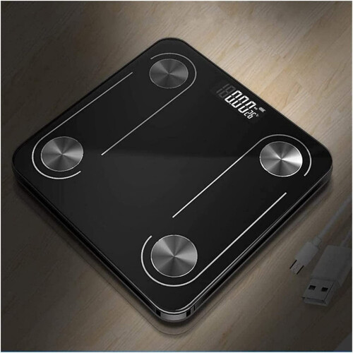 Digital Bathroom Scale with Dual Function Display, Tempered Glass Design, 440 lb Capacity 2