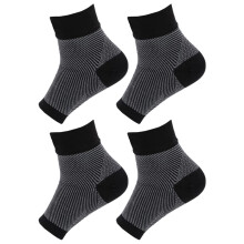 2 Pairs Plantar Fasciitis Compression Socks Black S, Arch Relief Ankle Sleeves for Heel Pain and Everyday Wear