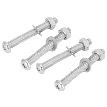 7mm Stainless Steel Pool Ladder Bolts and Nuts, CorrosionResistant Universal Step Fasteners, 4 Sets for Underwater Ladders