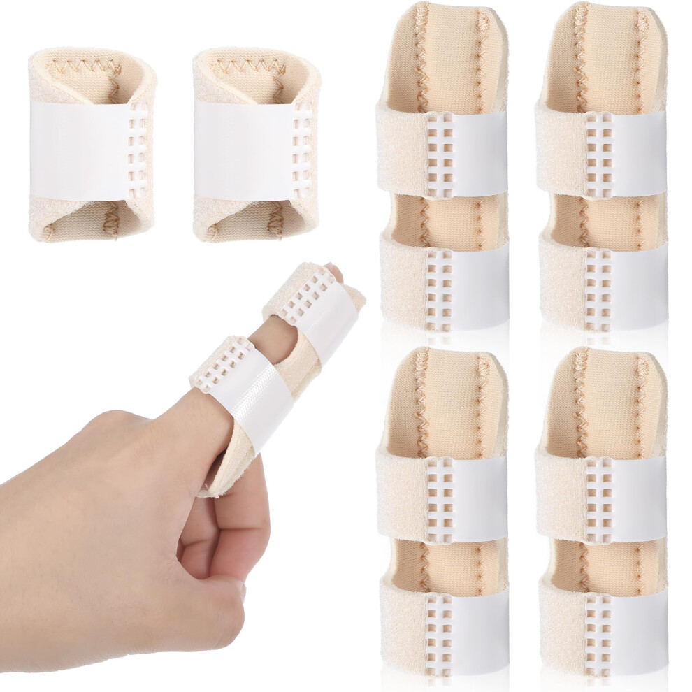 Finger Splints Set 6Pcs Adjustable Finger Support Brace with Aluminum Stabilizer for Broken Fingers Skin Color