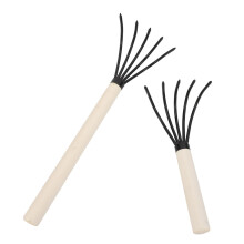 2pcs Clam Rake with Ergonomic Wooden Handle, Lightweight Seafood Digging Rake for Beach and Garden Use