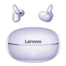 (Purple) Lenovo Open Ear Headphones, Lightweight Clip - on Design (4.7g), Bluetooth 5.4 with 12mm HIFI Drivers