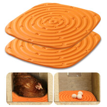Chicken Nesting Pads 2 Pack, Poultry Nest Box Pads for Laying Eggs, Egg Protection Cushion, Orange