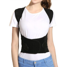 Posture Corrector for Women and Men Back Brace with Metal Support, Adjustable Lumbar Support Belt, Breathable Design for Back Pain Relief, Black XXL