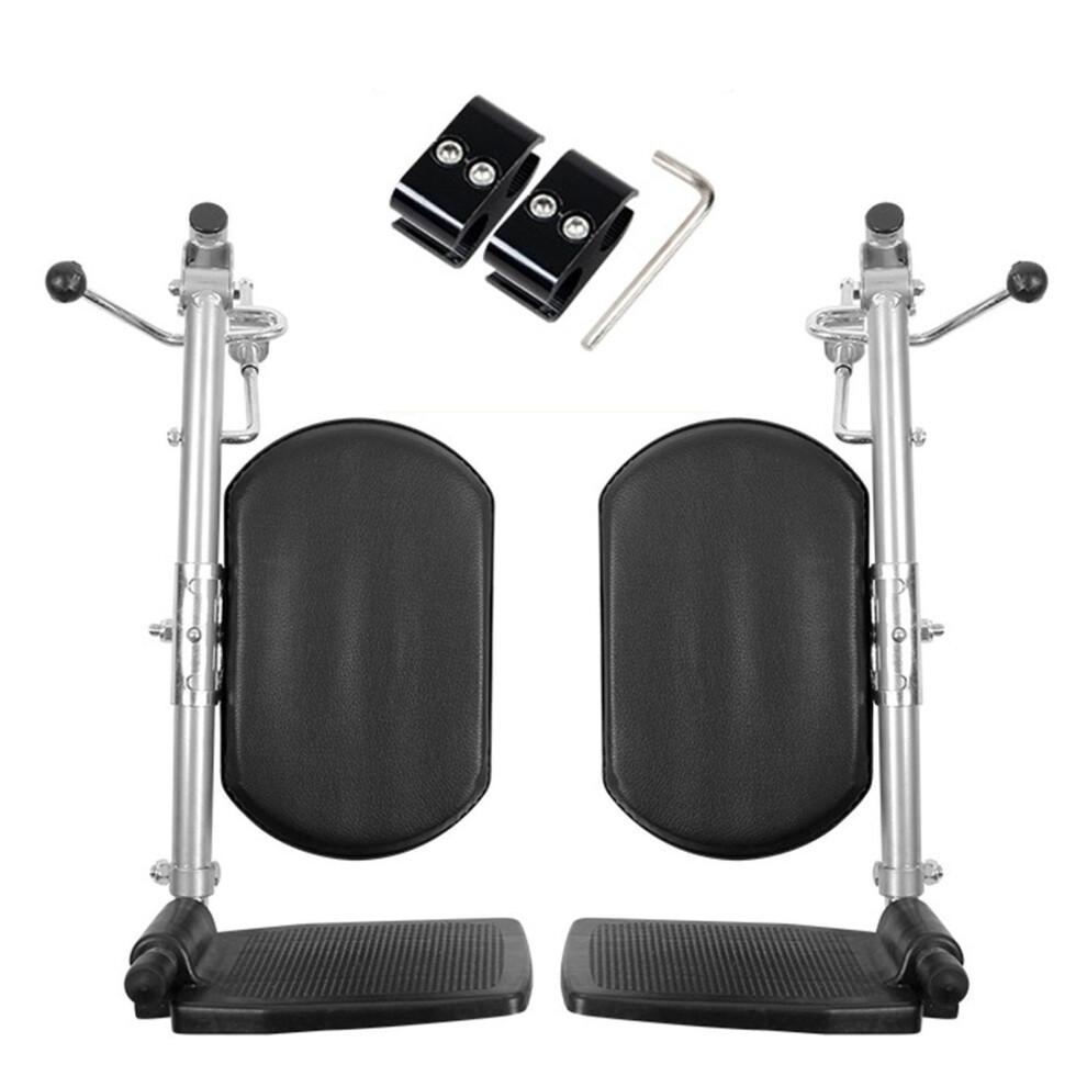 Universal Wheelchair Leg Rest with Adjustable Elevation and Padded Calf Support, Durable Steel Frame