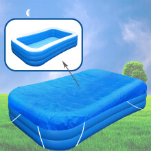 120 x 72 Inch Inflatable Pool Cover, 10ft x 6ft Rectangular Design, DebrisBlocking and EvaporationReducing