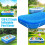 120 x 72 Inch Inflatable Pool Cover, 10ft x 6ft Rectangular Design, DebrisBlocking and EvaporationReducing 2