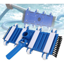 14 Inch Pool Vacuum Head with Wheels and Side Brushes, Wide Coverage Swimming Pool Vacuum Cleaner for Spa and Pond