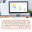 Wireless Bluetooth Keyboard 84 Keys Sakura Pink 15