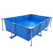 Rectangular Above Ground Pool 118x79x26 with Sturdy Metal Frame and Softsided Comfort Walls for Backyard Family Use
