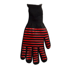 Extra Long BBQ Grill Glove Heat Resistant Oven Mitt with Non Slip Grip for Cooking and Grilling
