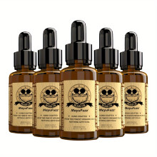 (5 Packs) Spray para barba con rodillo de 1,01 oz, spray hidratante nutritivo para barbas gruesas