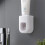 Automatic Toothpaste Dispenser Wall Mount, NoPunch Waterproof Hands Holder for Bathroom, Blue 3