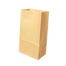 100pcs Heavy Duty Kraft Paper Lunch Bags Food Grade Expandable Side Flat Bottom Design