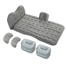 Car Air Mattress for Back Seat Sleeping SUV Inflatable Bed Quick Inflate Durable PVC All‑Season Grey