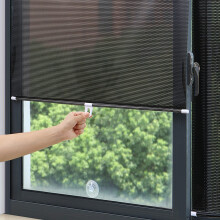 PVC Suction Cup Blackout Roller Blind No Drill Window Shade for Privacy and Sun Protection Black 58x125cm