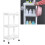 3-Layer Plastic Bathroom Tower Shelf, White 1
