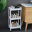 3-Layer Plastic Bathroom Tower Shelf, White 12