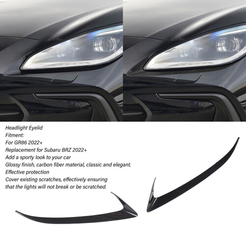 2Pcs Front Gloss Carbon Fiber Eyelid BRZ 2022+ 2