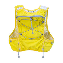 Yellow Hydration Backpack 5L Water Bladder, Lightweight Breathable Running Vest with Reflective Strips for Cycling and Trail