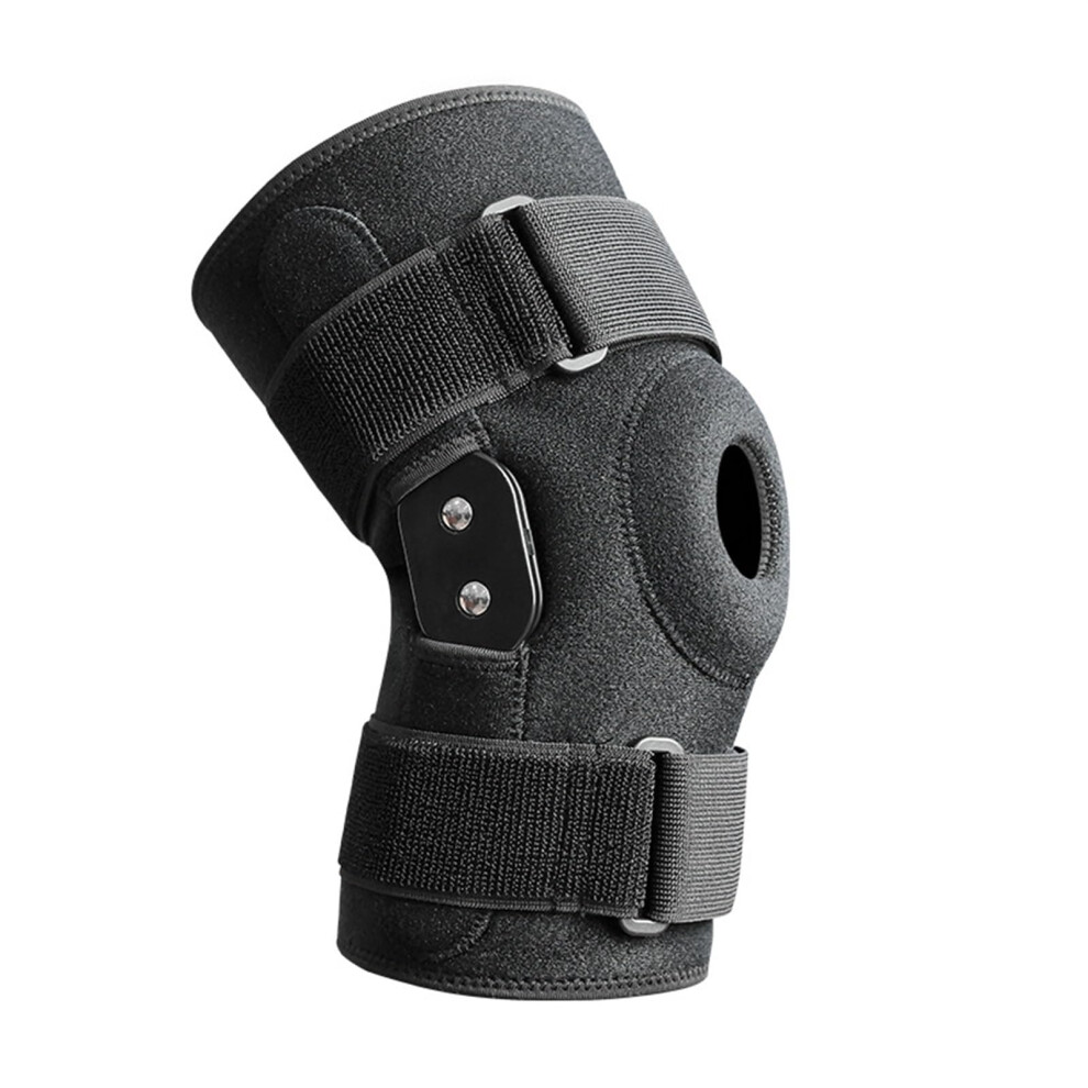 Adjustable Hinged Knee Brace with Dual Copper Hinges, Patella Stabilizing Support for Pain Relief
