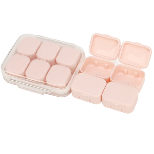 10PCS Daily Medicine Case Pink 9.8x8.9cm PP 2