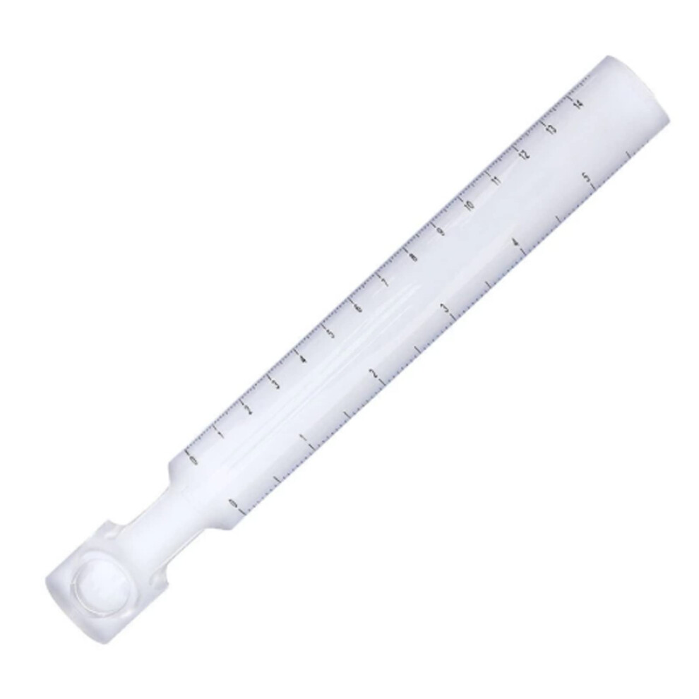 10x Clear Acrylic Magnifier Ruler for Easy Reading with Dual Measuring Scale, Pocket Size