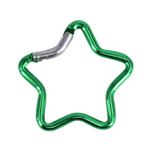 Star Shaped Aluminum Carabiner Clip with Secure Locking Gate for Camping Hiking and Outdoor Gear
