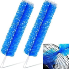 Cobweb Duster 2 Pack 16 Inch Flexible Microfiber Spider Web Cleaning Brush for Fans and Vents Blue Washable Reusable