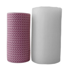 Silicone Cylinder Candle Mould Star Embossed Detailing Ideal-6