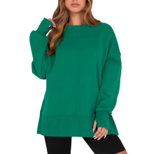 Damen-Kapuzenpullover in Übergröße, langärmeliger-Grün XXL