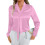 Damen-Langarm-Freizeitoberteil aus Seide mit Fliege und-Rosa S 1