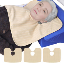 3 Pack Adult Bibs Waterproof Full Coverage Protection for Eating Elderly and Disabled