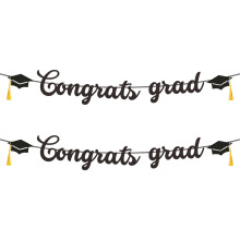 Celebration Graduation Banners With Tassels-golden wheat ears