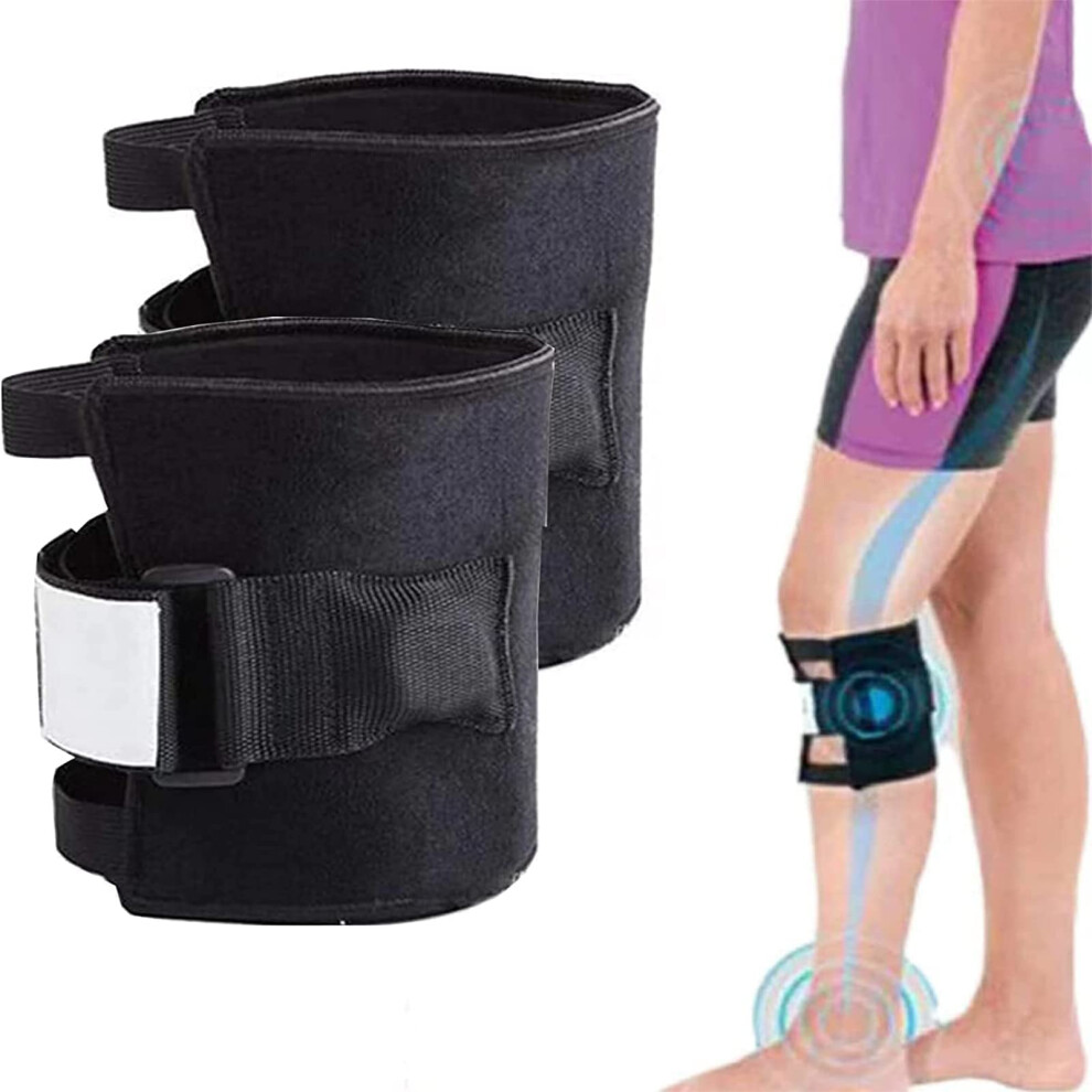 Acupressure Knee Support for Pain Relief with Adjustable Magnetic Therapy and SelfHeating Comfort Pad (2 PCS)