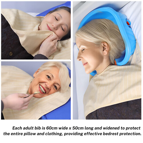 3 Pack Adult Bibs Waterproof Full Coverage Protection for Eating Elderly and Disabled 2