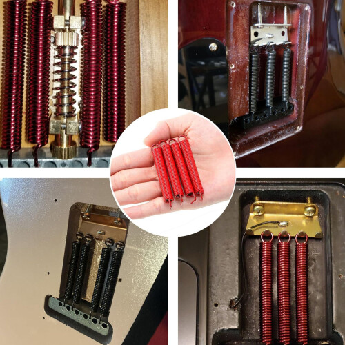 Noise Reducing Tremolo Springs for Smooth Performances-Red 2